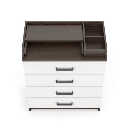 Пеленальный комод aton baby furniture Marvin бодега темная белый