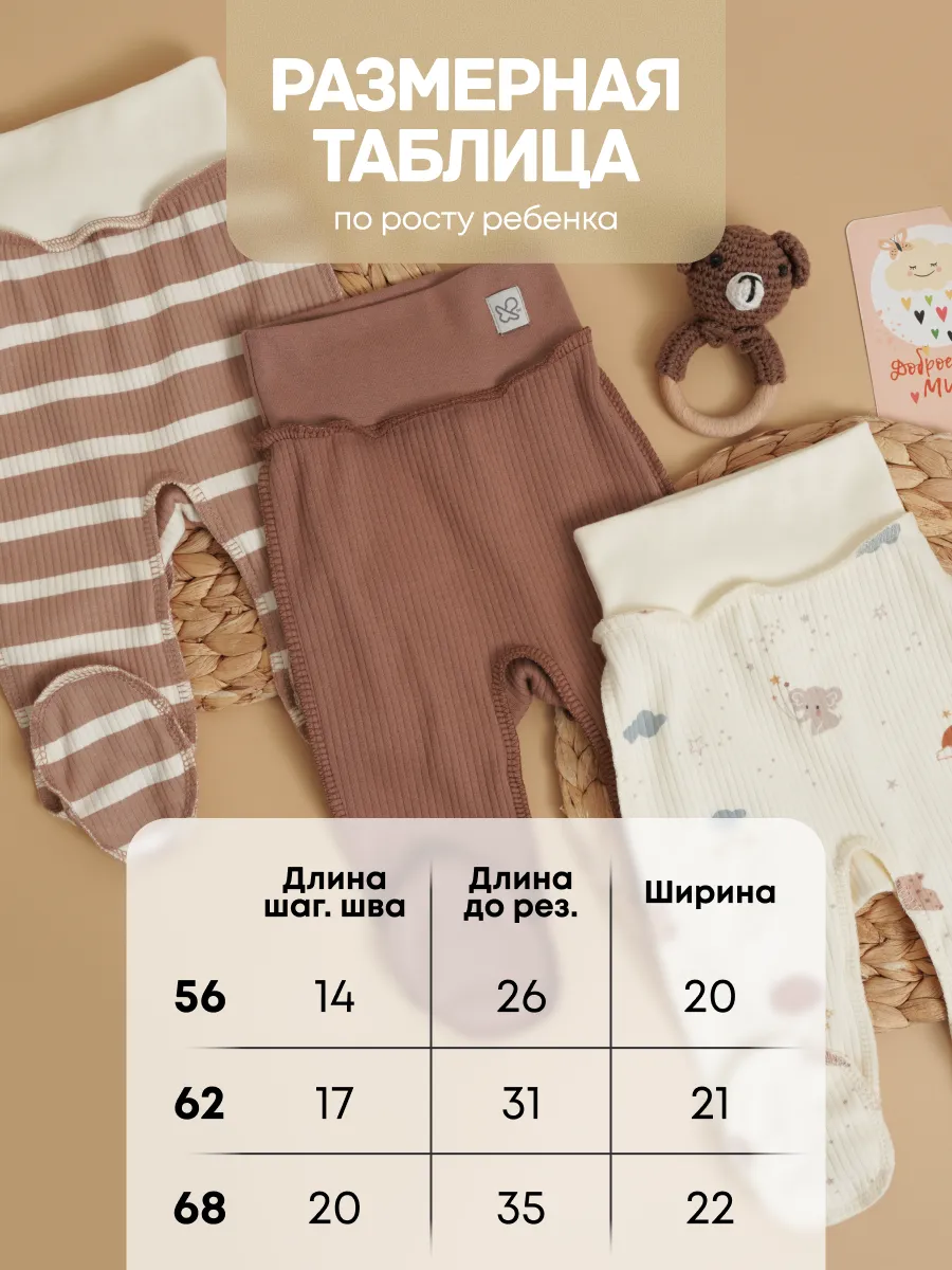 Ползунки 3 шт Супер Пупс нбр/3пр/полз/SK21/таупкапибары - фото 4