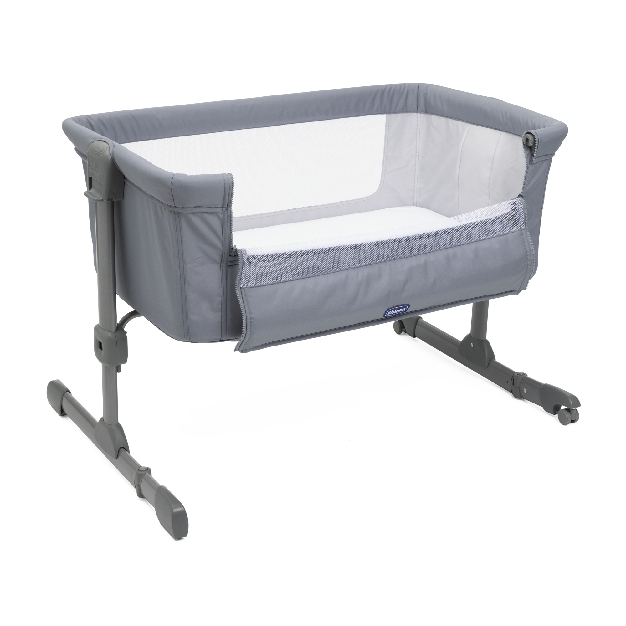 Детская кроватка Chicco Next2Me Essential c рождения до 6 месяцев Stone Re_Lux, без маятника (серый) - фото 21