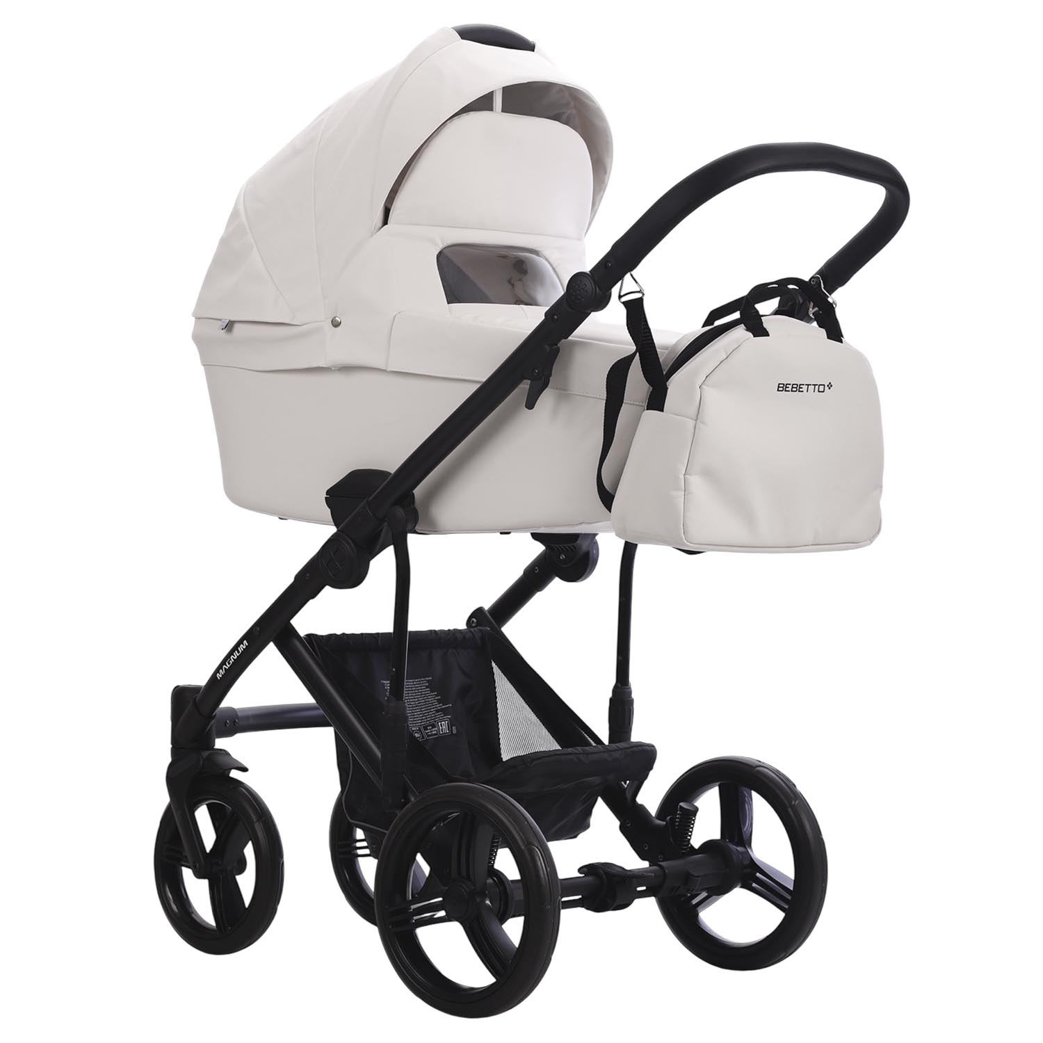 Коляска 2в1 Bebetto Magnum Light Pro белый - фото 2