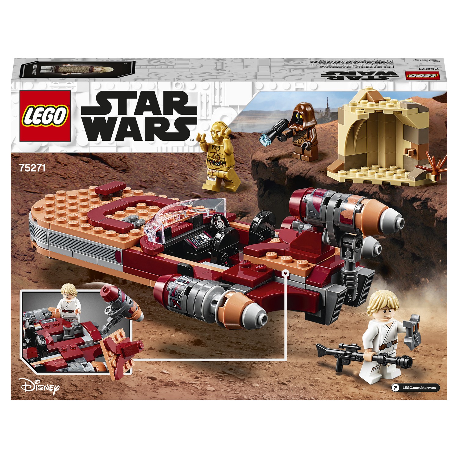Конструктор LEGO Star Wars Спидер Люка Сайуокера блочный - фото 3