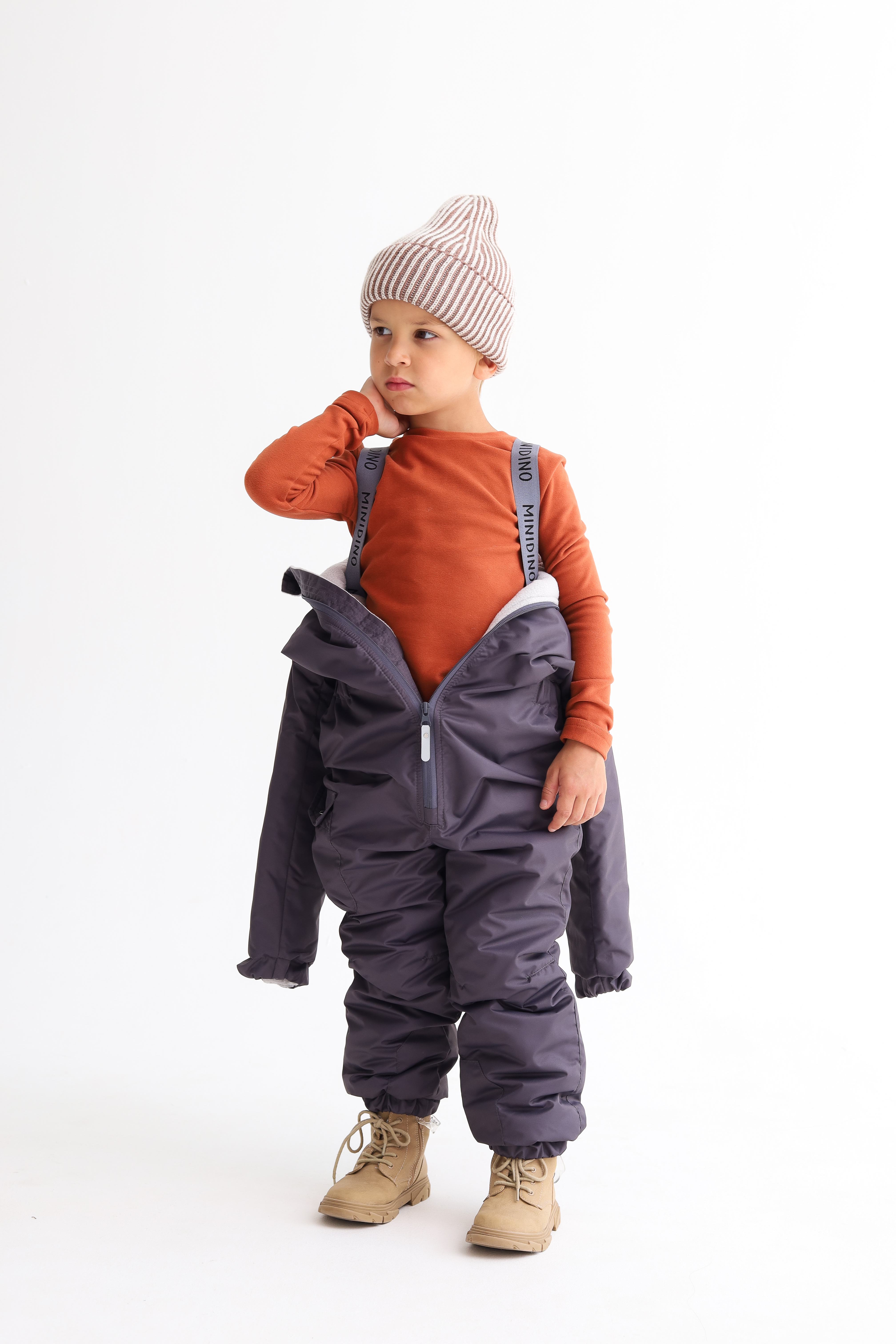 Комбинезон MINIDINO B-KOM-001/ДКомбинезон детский демисезонный Дино олово - фото 7