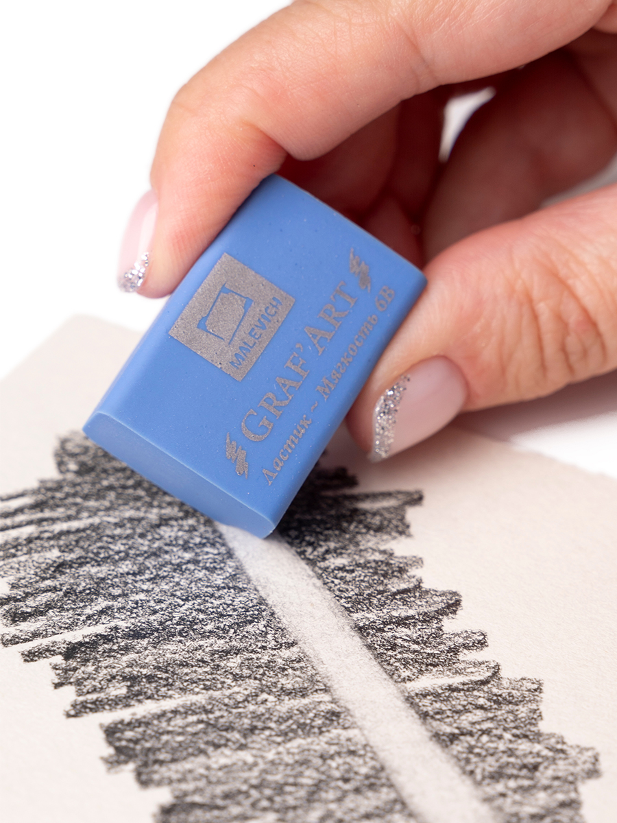 Ластик Малевичъ Пастельный Голубой 6 шт. - фото 10