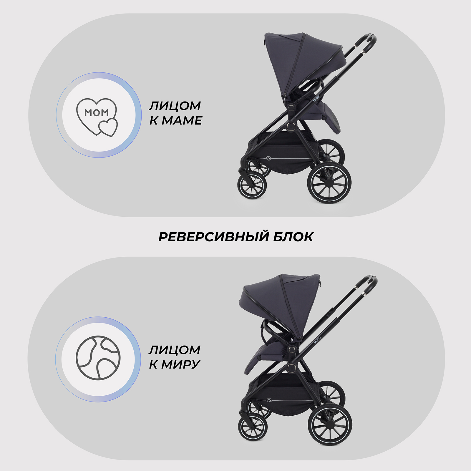 Коляска 2в1 Rant Moss 2 в 1 черный - фото 9