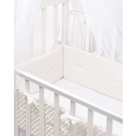 Бортики в кроватку Lemony kids Miracle 2 части по 180 см Молочный