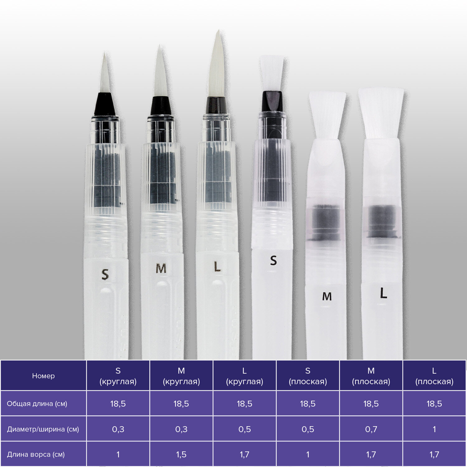 Кисть Brauberg 6 шт. - фото 4