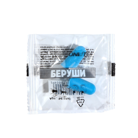 Беруши ONLITOP 2.5*1см голубой 1 пара