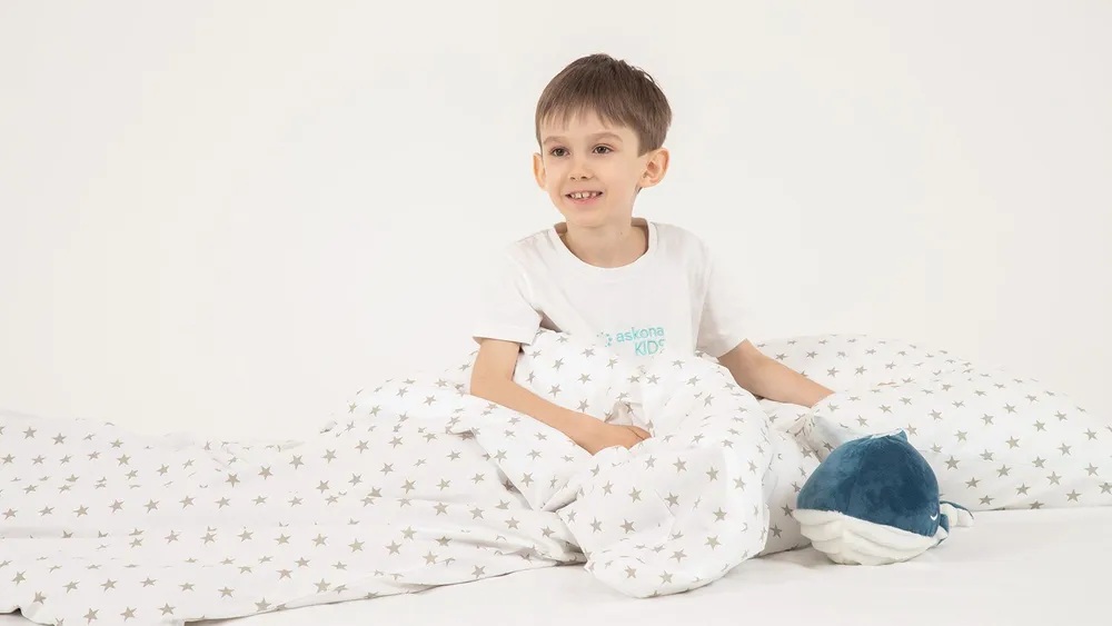 Комплект постельного белья askona kids Звезды серые (Stars gray) 2 предм. - фото 7