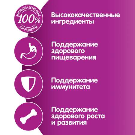 Корм для котят Whiskas от 1 до 12месяцев  желе с телятиной 75г