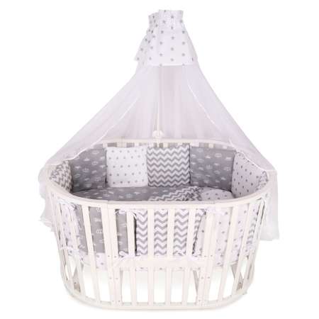 Комплект постельного белья Amarobaby Королевский 7предметов Серый