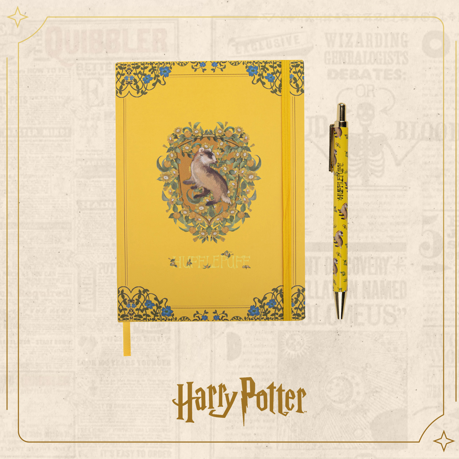 Блокнот Harry Potter Мир Пуффендуя и ручка 80 лист. - фото 1