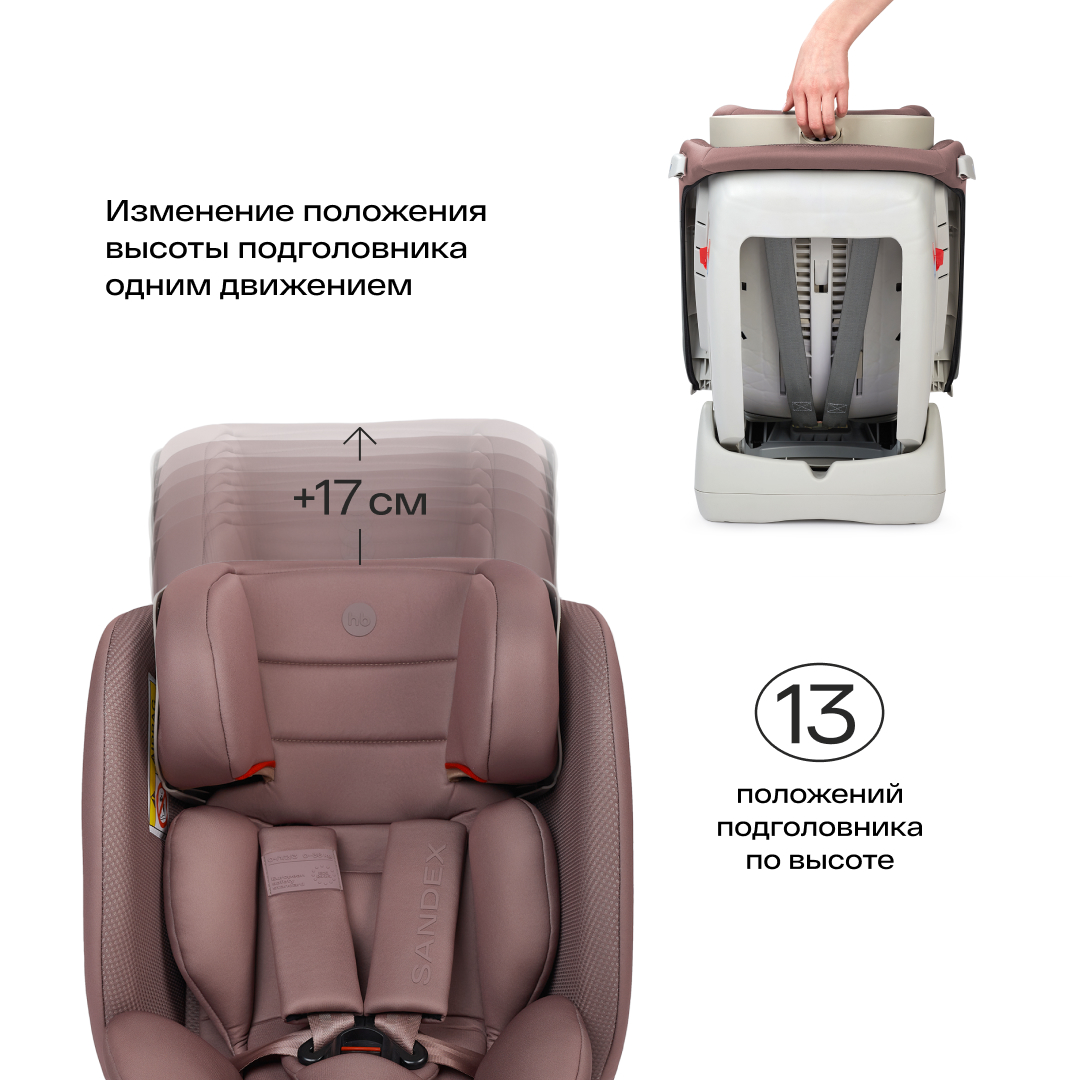 Автокресло Happy Baby Sandex 0+/1/2/3 (0-36 кг) розовый - фото 8