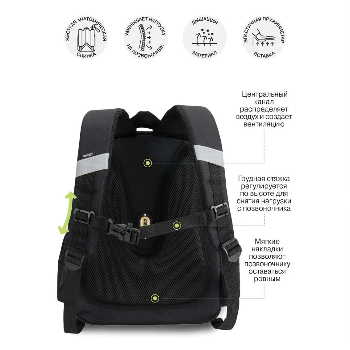 Ранец Grizzly Для девочки - фото 8