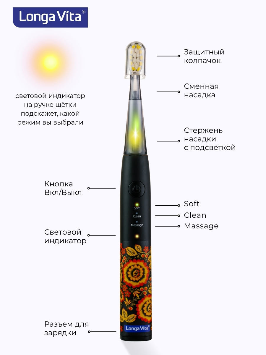 Зубная щетка электрическая LONGA VITA - фото 13
