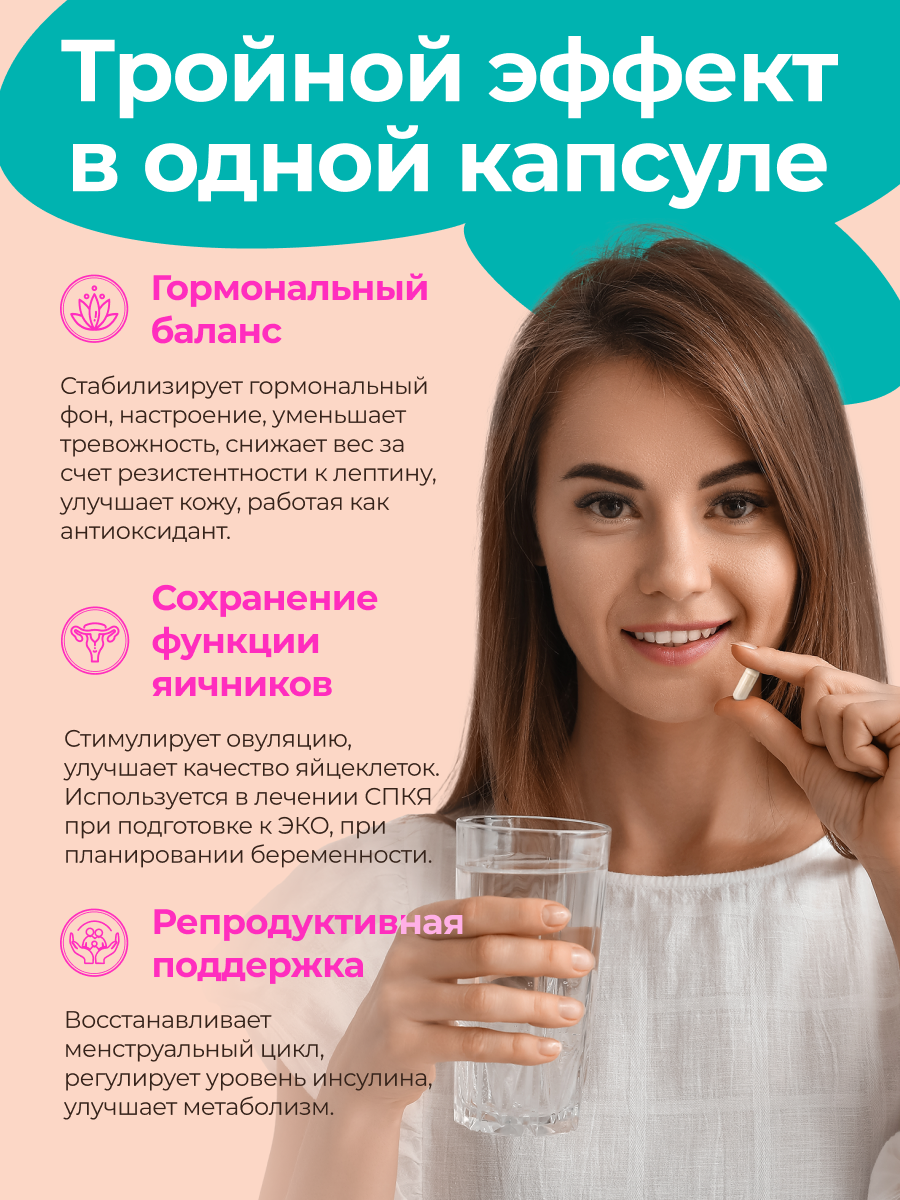 БАД MedCraft Инозитол для похудения в форме myo inositol премиум - фото 5