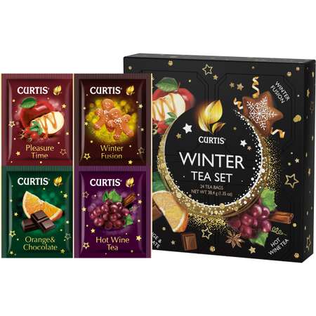 Набор чая Curtis Winter Tea Set 24 пакетика 4 вкуса подарочная упаковка