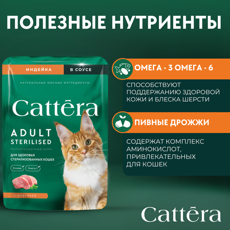 Корм влажный Cattera консервированный полнорационный