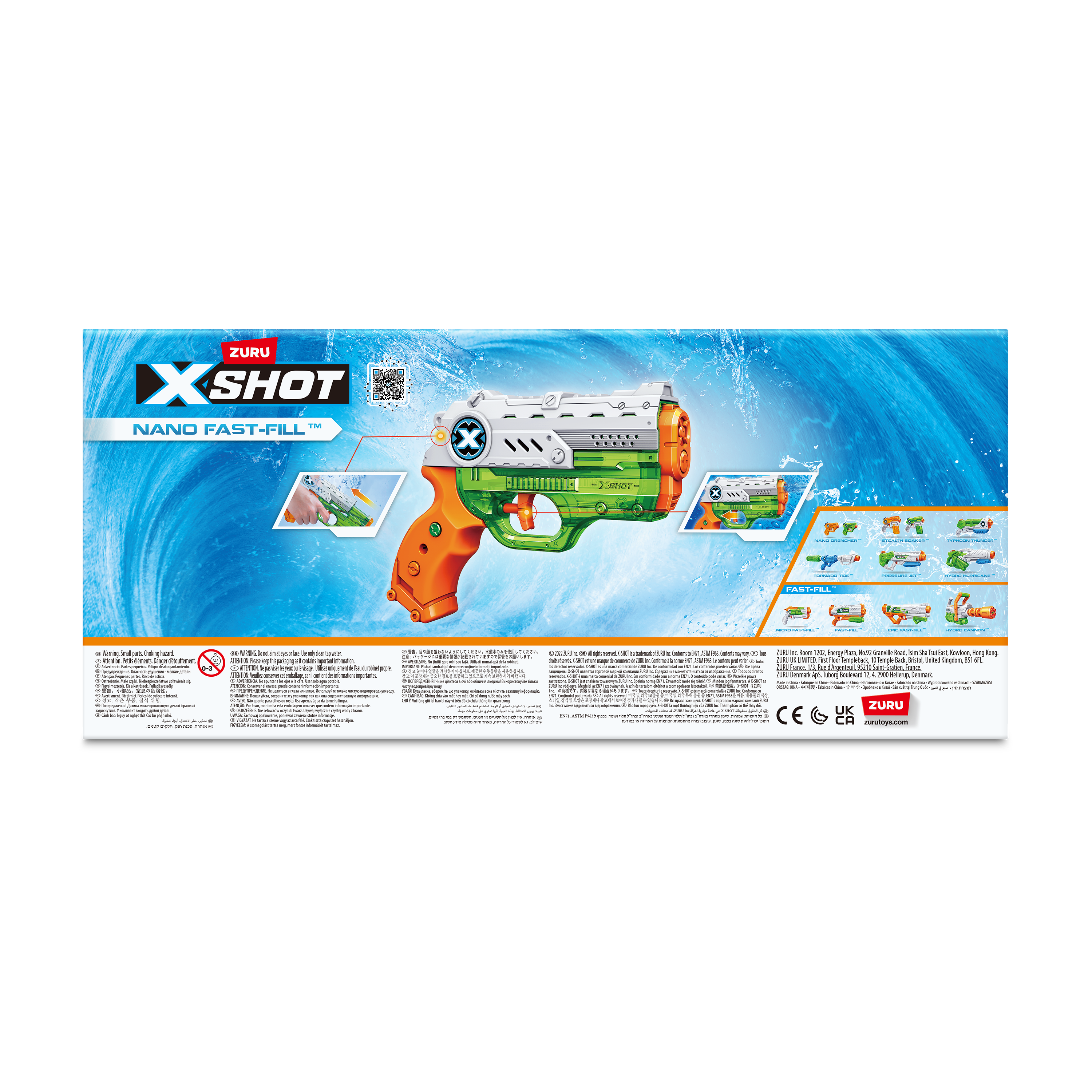 Бластер водный Zuru XSHOT  Fast Fill Nano 2 штуки в наборе - фото 13