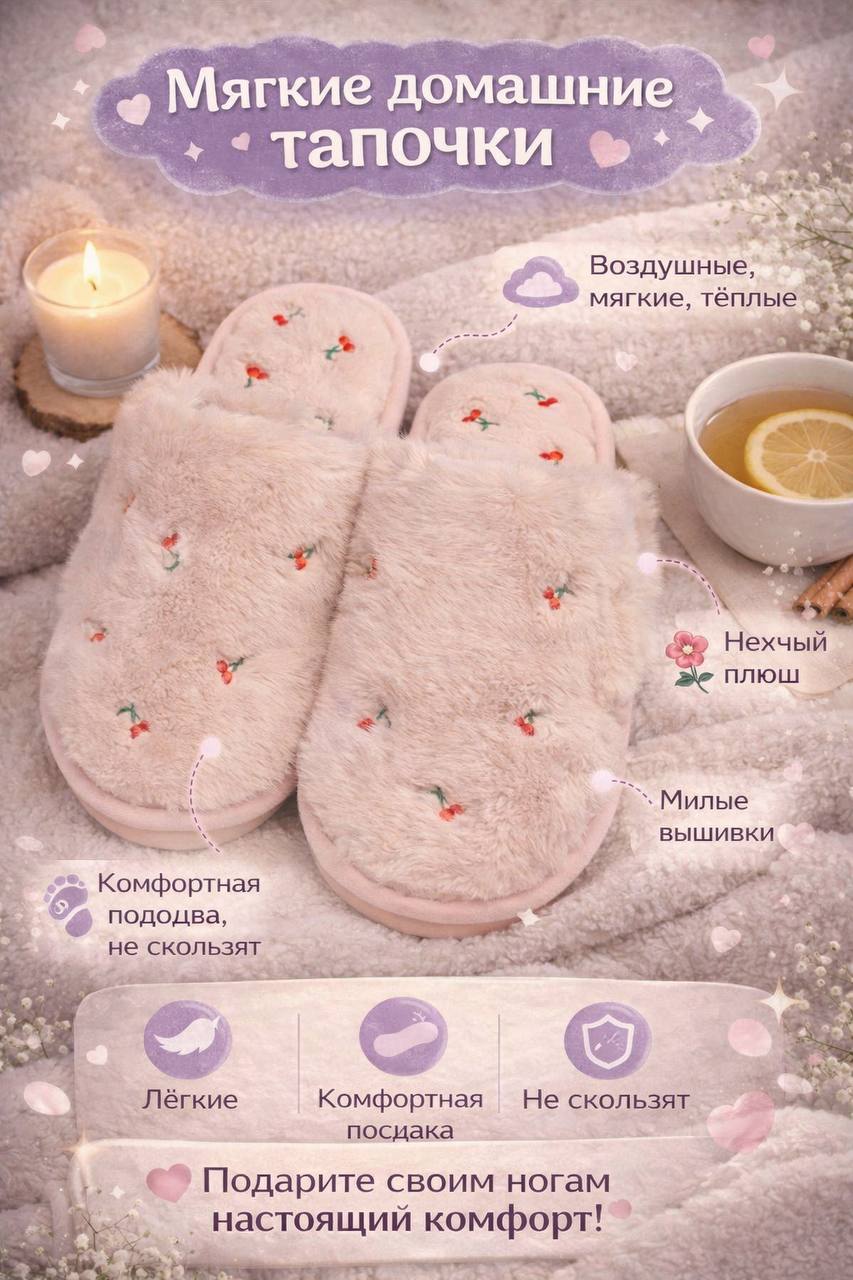 Тапочки mutter тапочки_розовые_роза - фото 2