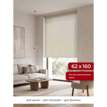 Рулонная штора GARDEN Sky 62х160см бежевая