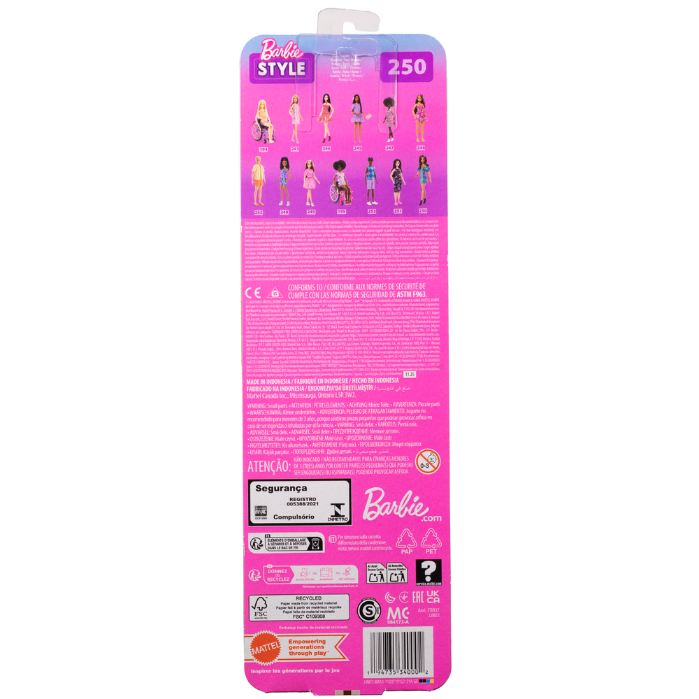 Кукла модельная Barbie Fashionistas в бирюзовой юбке JJN63 JJN63 - фото 10