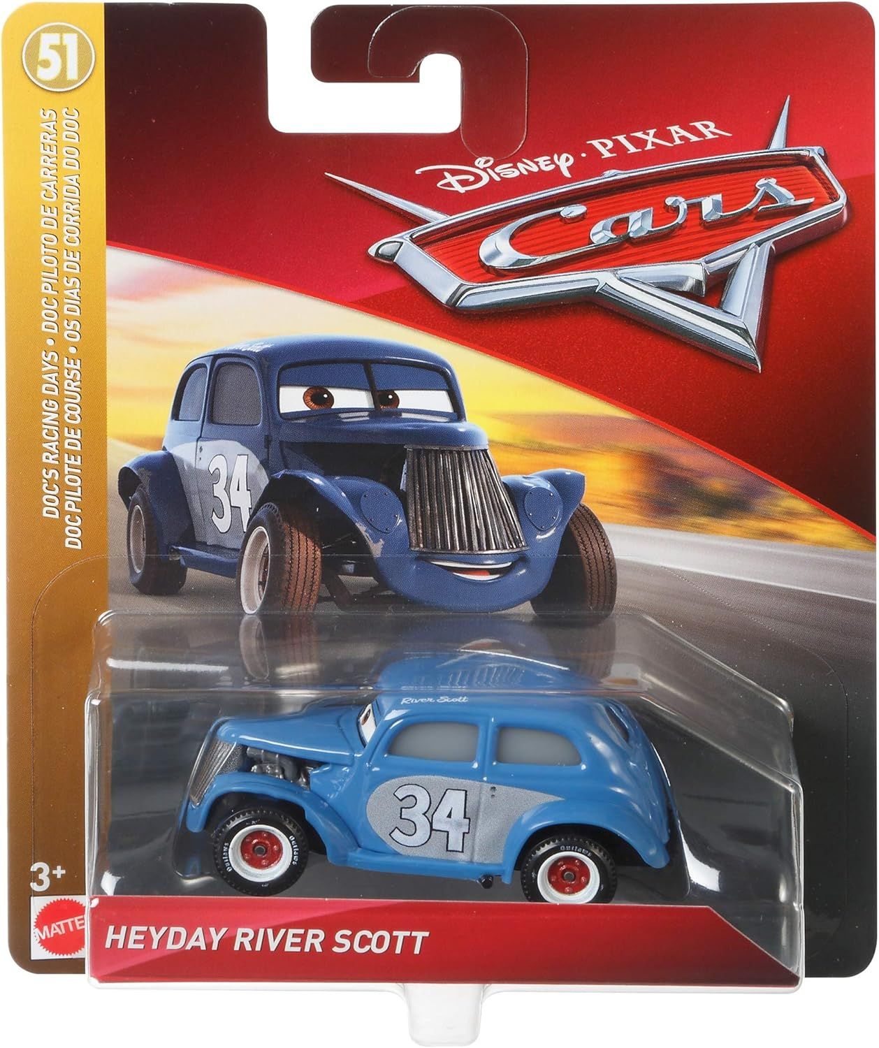 Машинка Cars Герои мультфильмов коллекционная Ривер Скотт FLM34 DXV29/FLM34 - фото 4