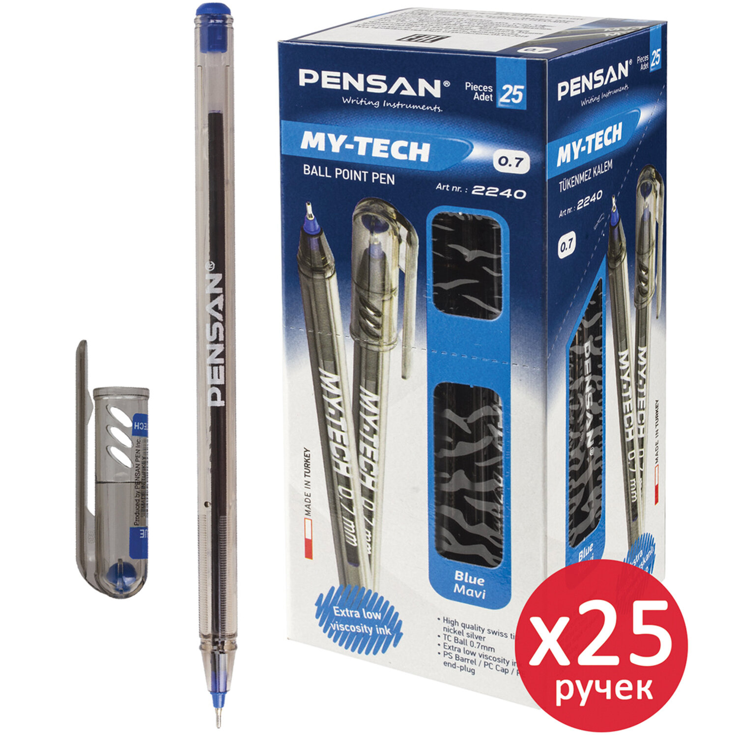 Ручка шариковая PENSAN 25 шт. - фото 7