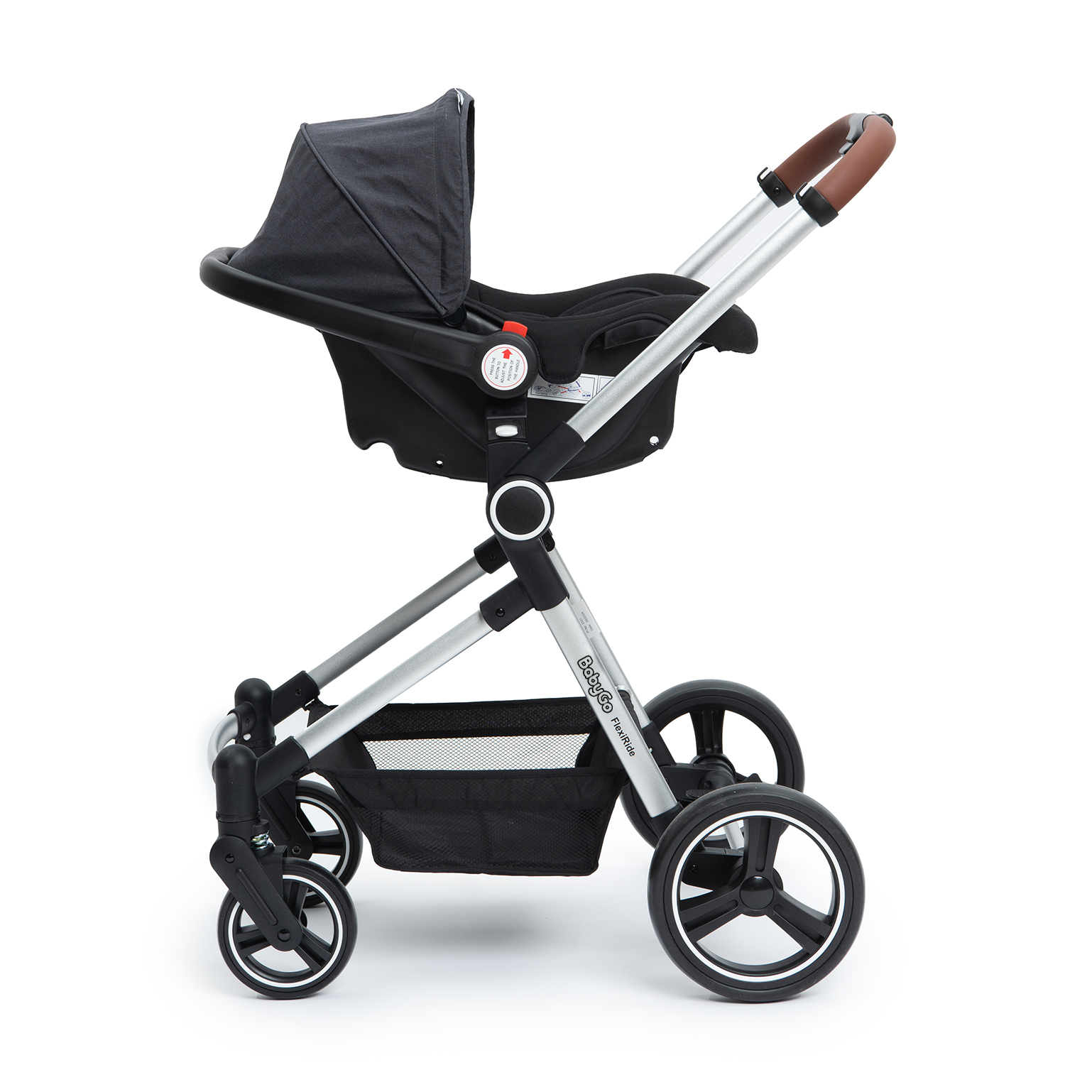 Коляска 3в1 BabyGo FlexiRide New серый - фото 9