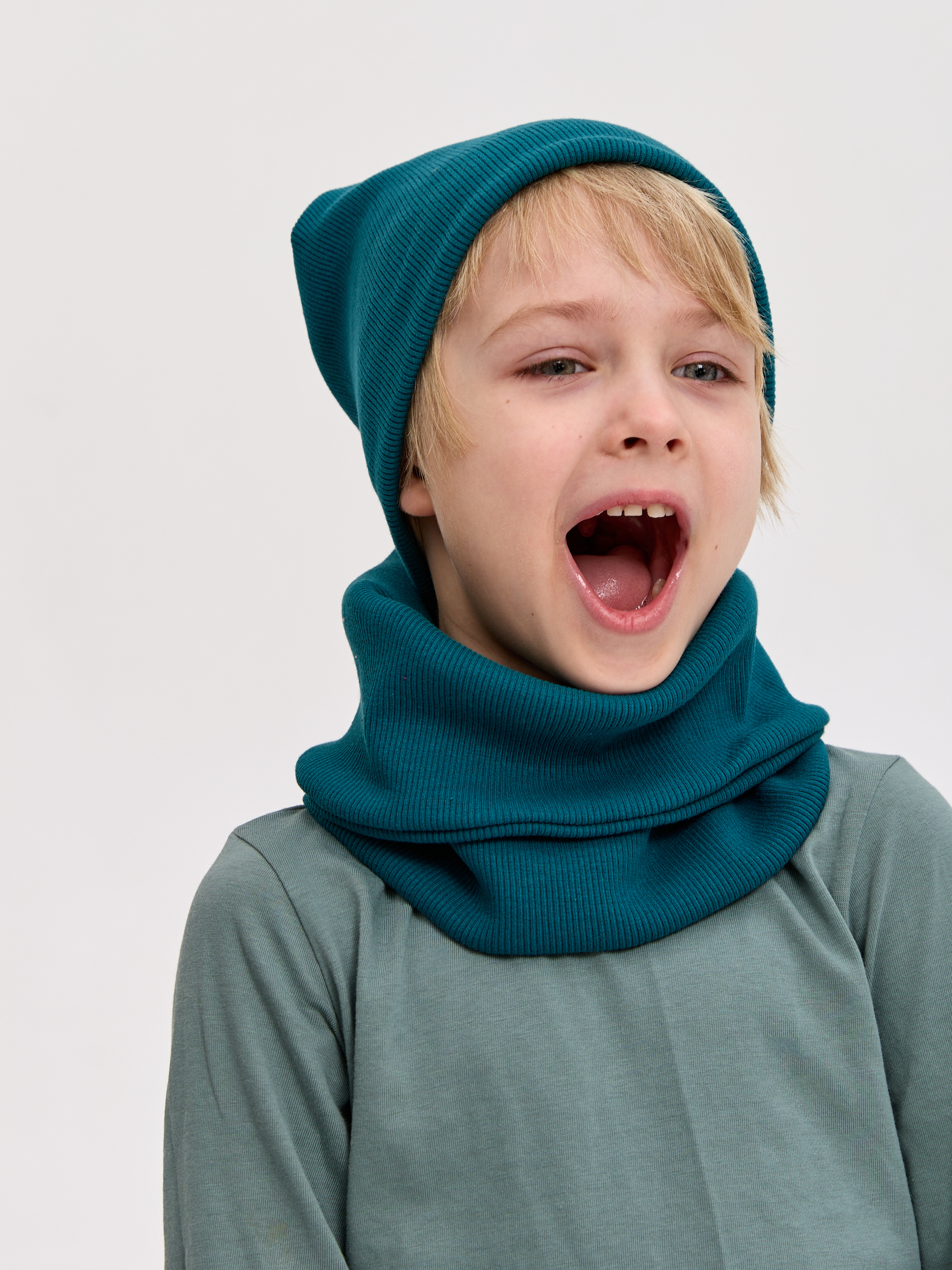 Шапка и снуд Лапушка 0258 изумрудный р.44-48 - фото 10