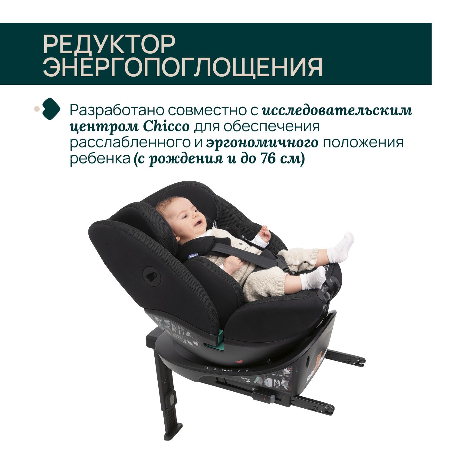 Автокресло Chicco Isofix 0+/1/2/3 (0-36 кг) черный - фото 7