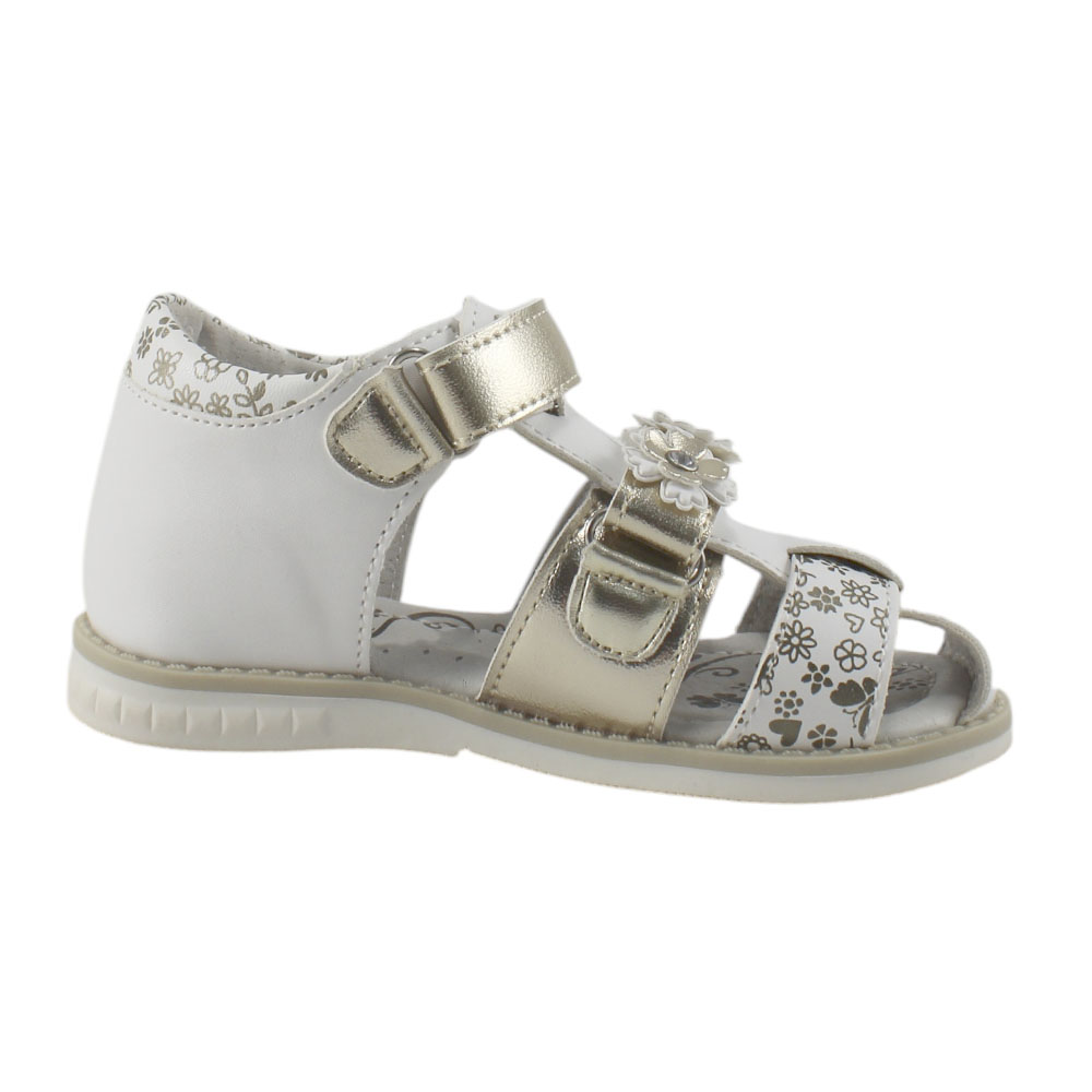 Сандалии Europen XGB-80-25-СВ EUROPEN Сандалии для девочки,бело-золотой - фото 2
