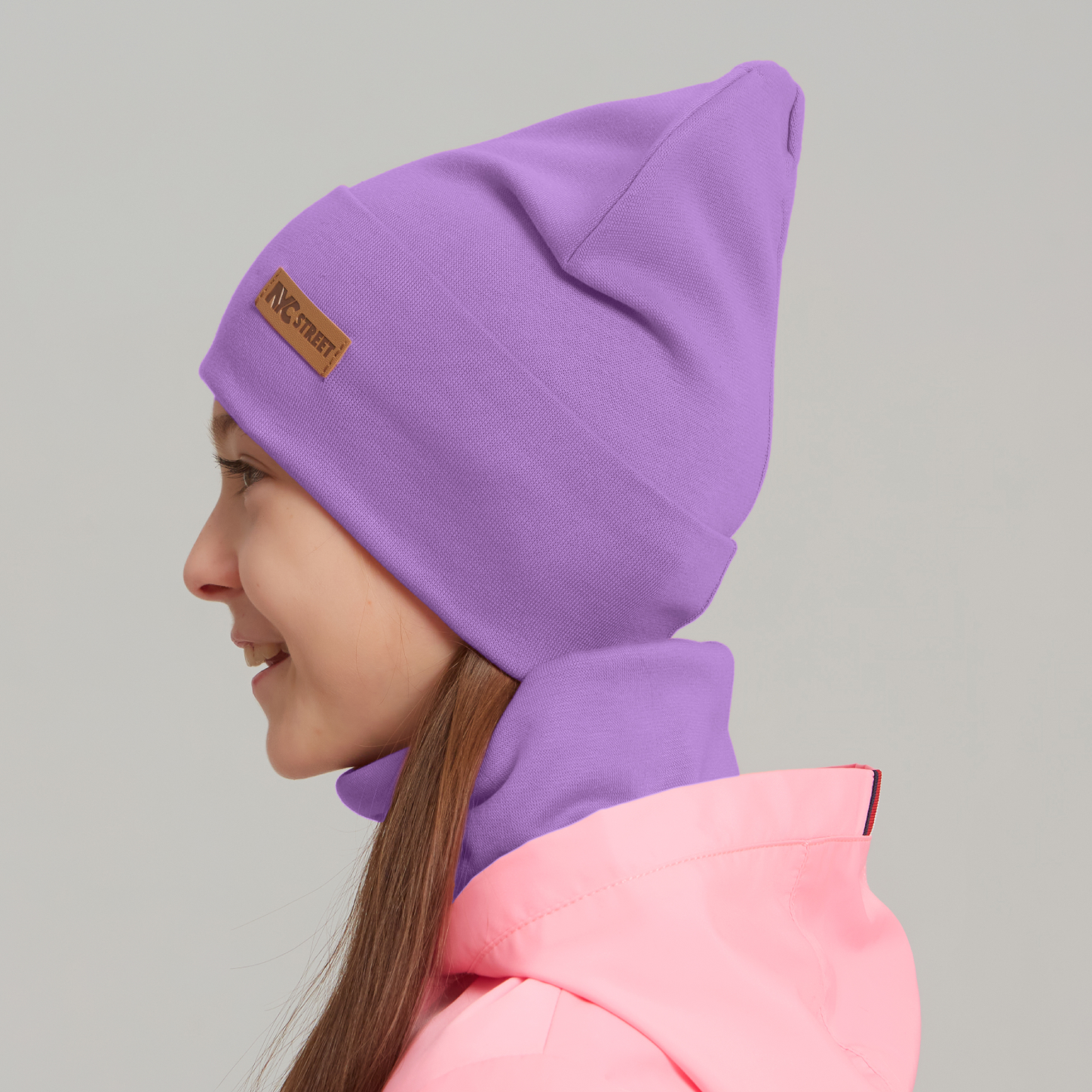 Шапка и снуд KUBRIO NYC-H-68-SPRotvG-Purp - фото 6