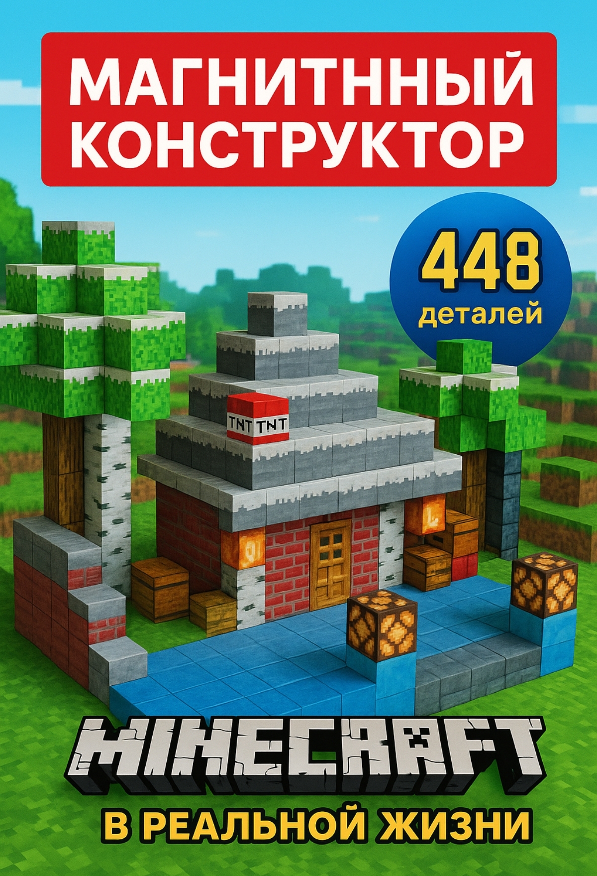 Конструктор BalaToys Конструктор Магнитный магнитный 448 дет. - фото 1
