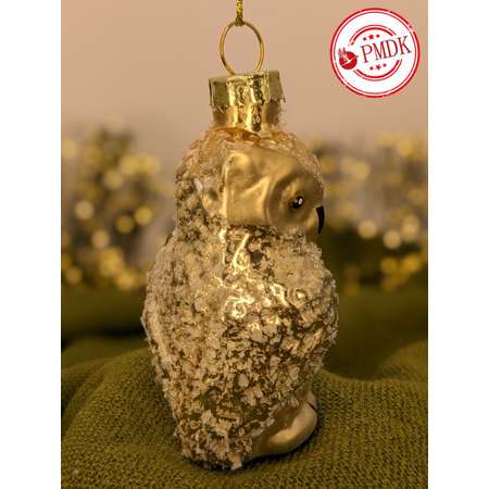 Елочная игрушка Kaemingk Сова EG188-YH2531-Gold