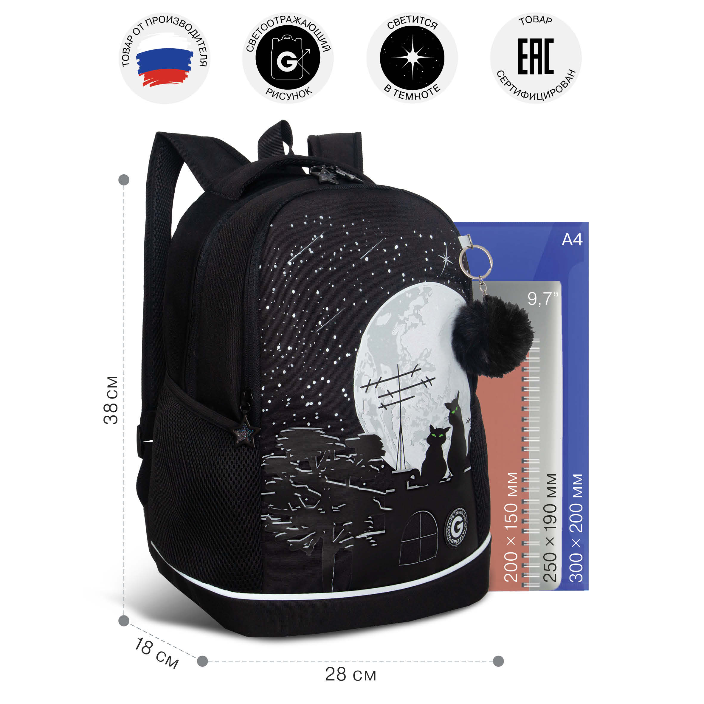 Рюкзак Grizzly для девочки - фото 5