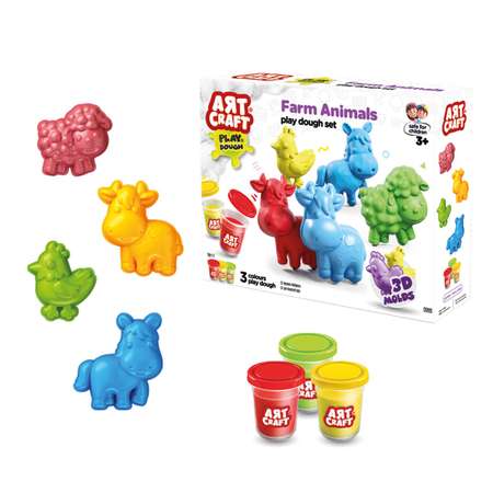 Тесто для лепки AЯT CRAFT 3 цв.