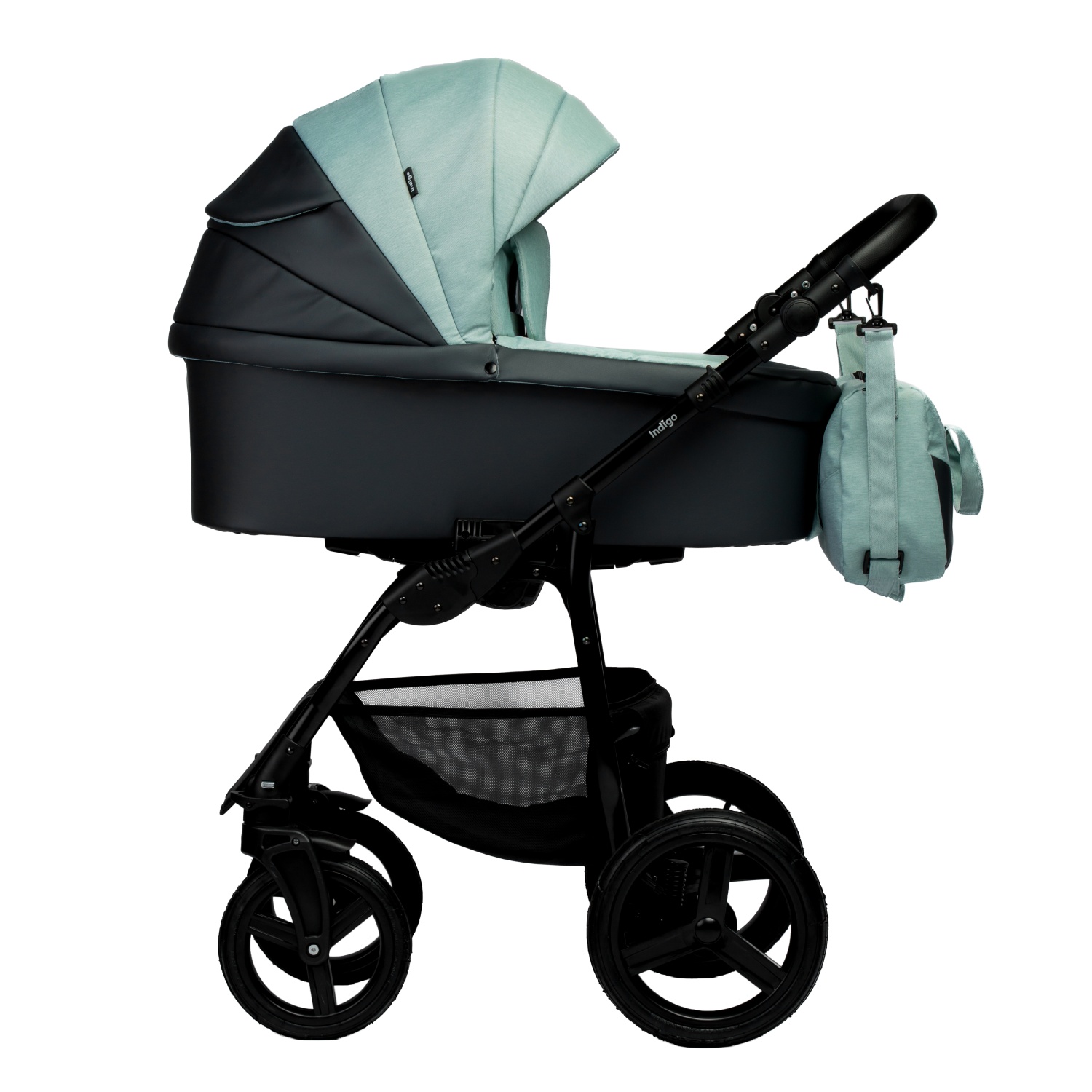 Коляска 2в1 Indigo Impulse Eco Ie 07 серый-шалфей - фото 2