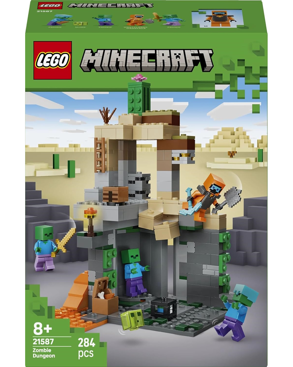Конструктор LEGO Minecraft Подземелье зомби 284 дет. - фото 3