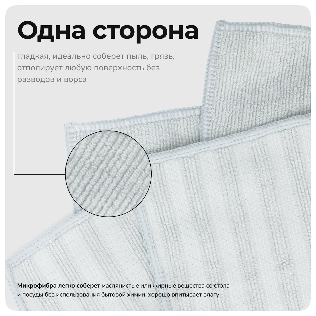 Салфетка из микрофибры Zetter двусторонняя 2 шт - фото 3