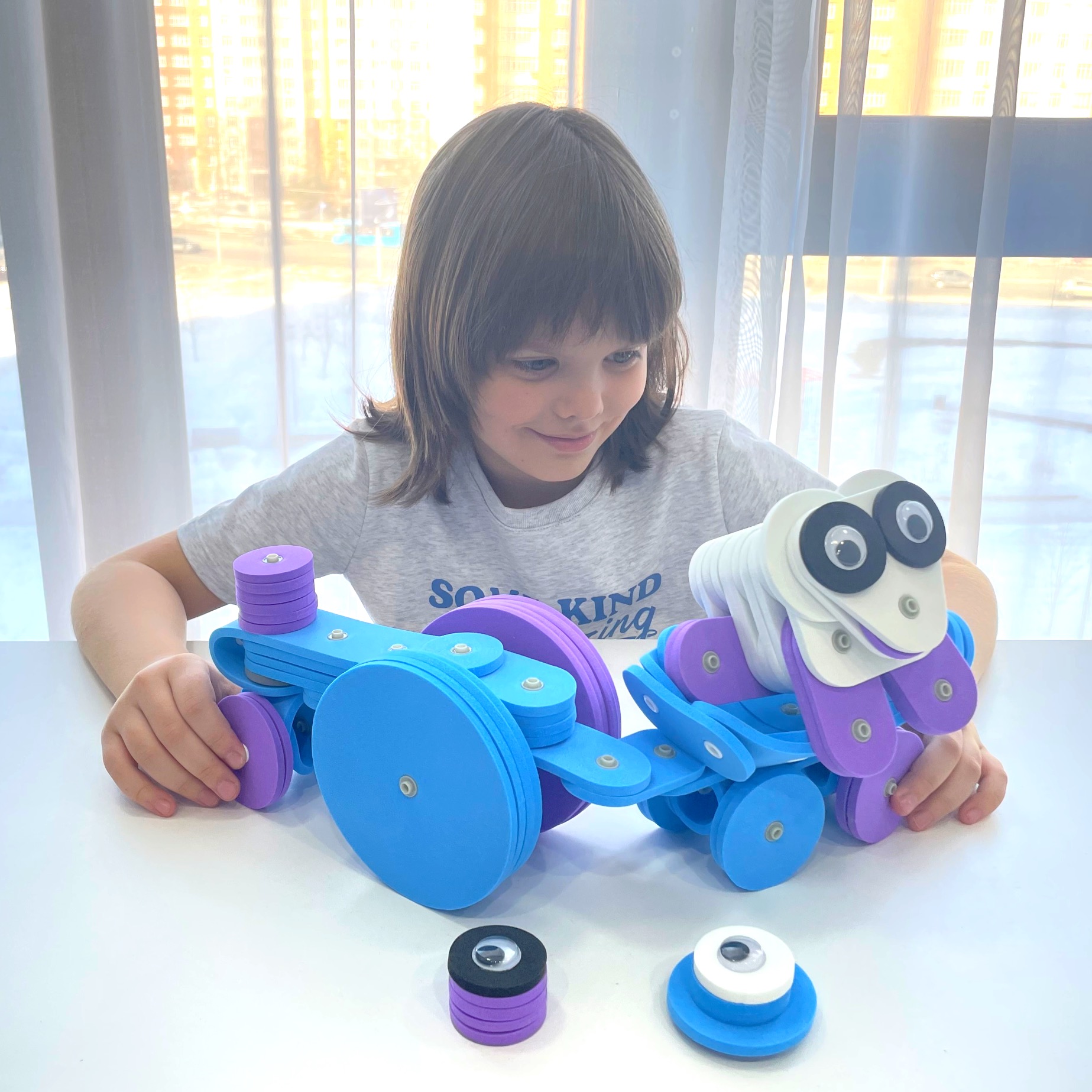 Конструктор DINNO KIDS Трактор 72 дет. - фото 6