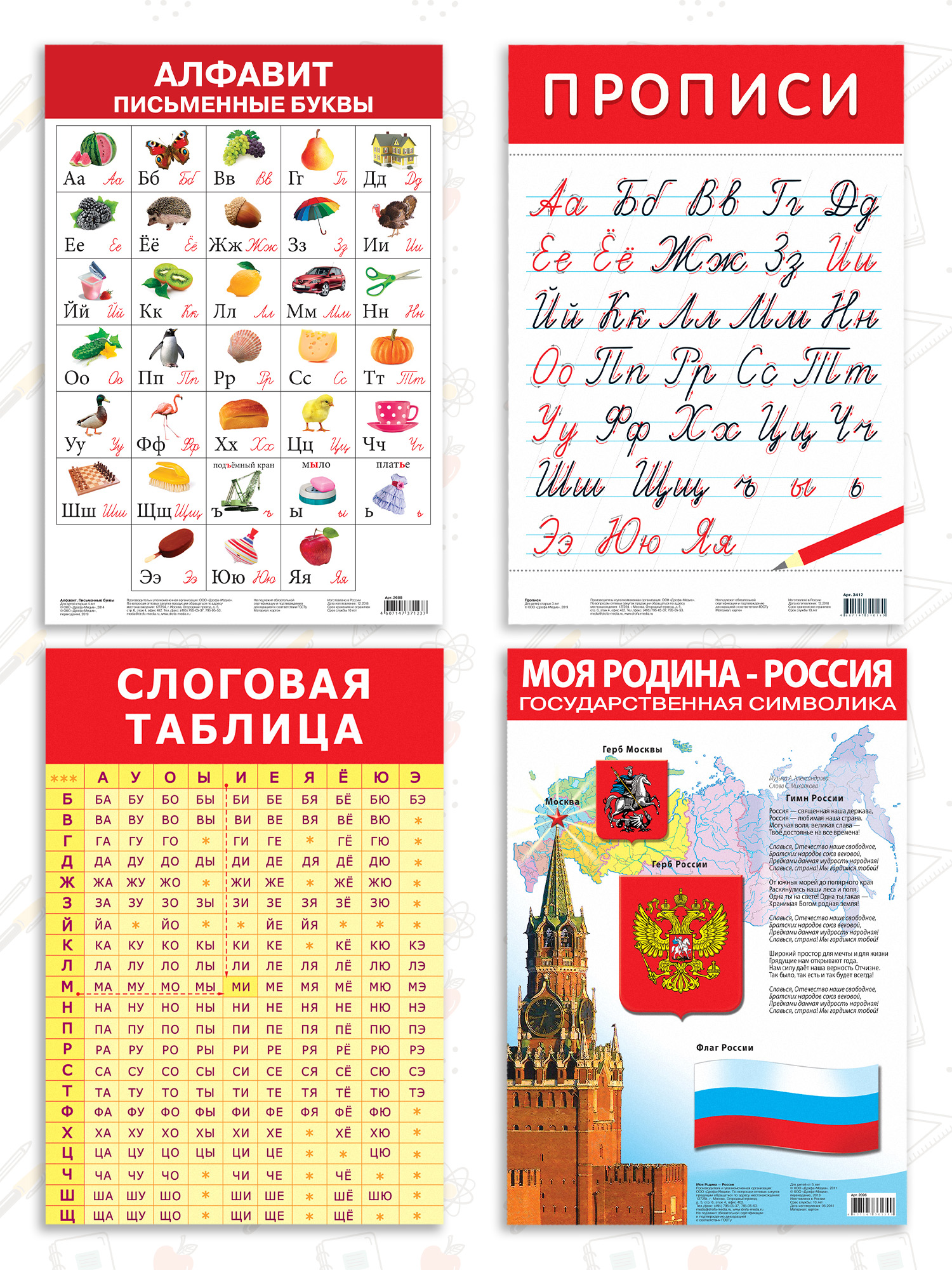 Набор обучающих плакатов Дрофа-Медиа Возраст 5-7 лет 10 видов 3962 - фото 6