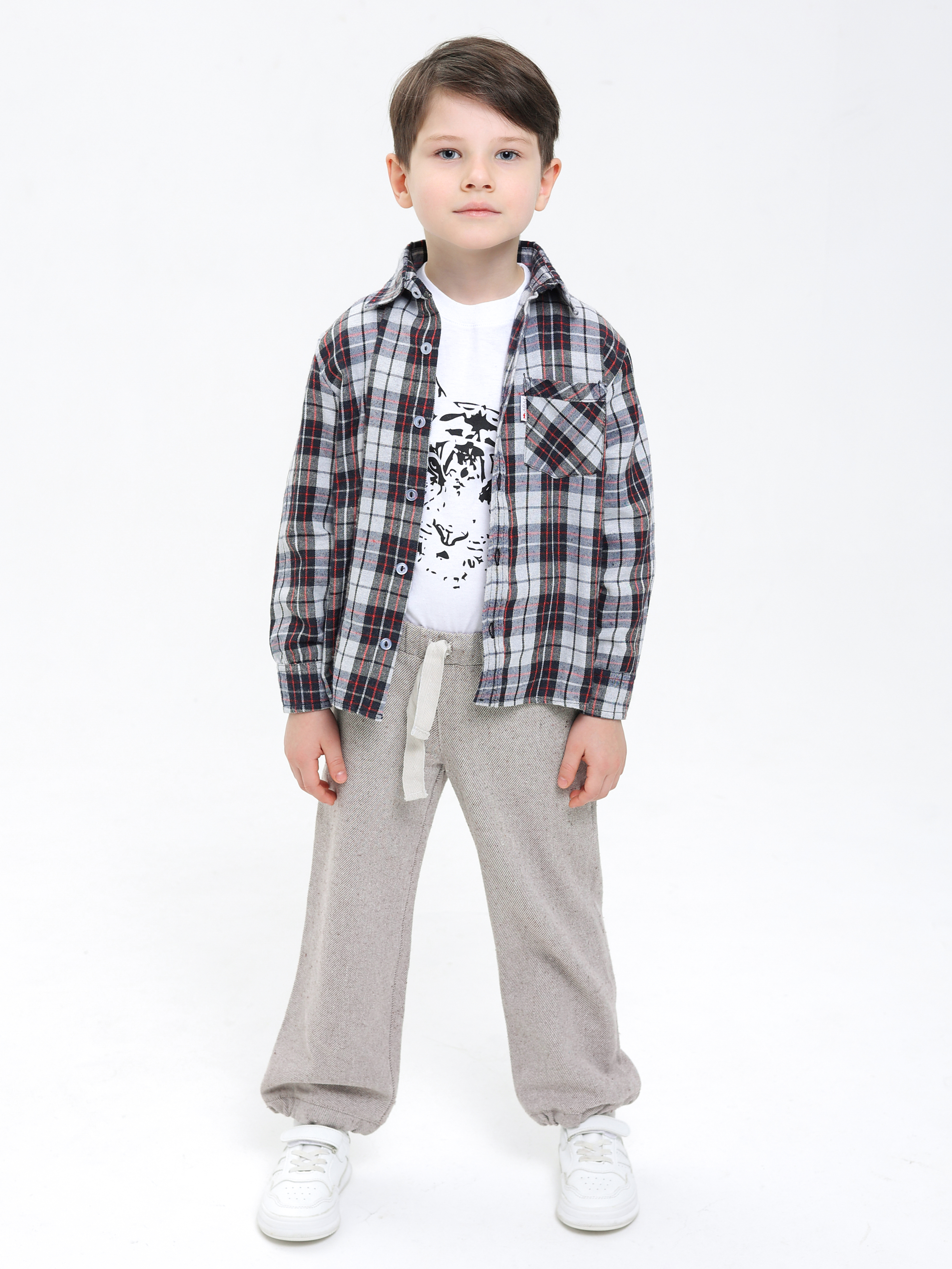 Рубашка АЙАС 16-04-23/серый - фото 9