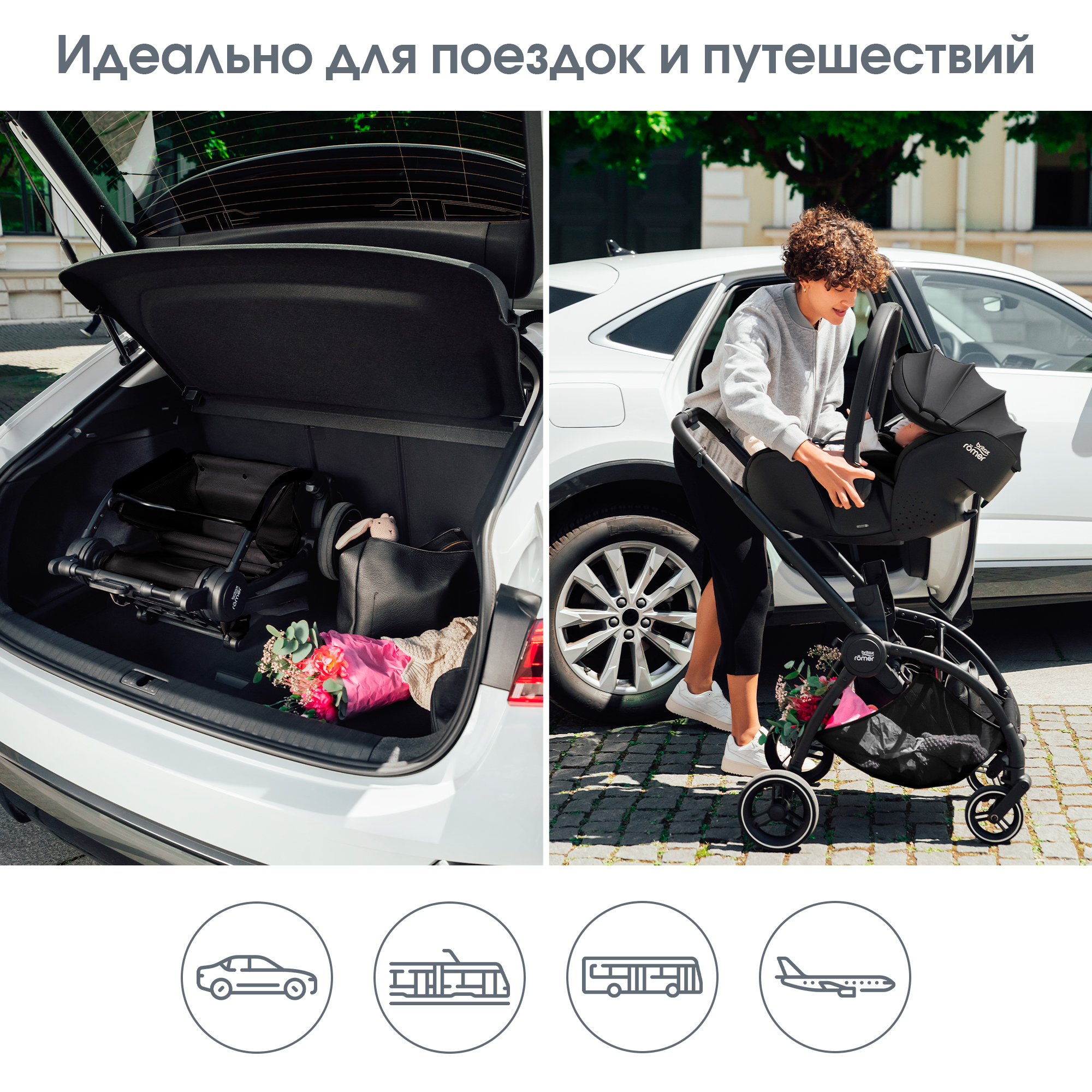 Коляска прогулочная Britax Roemer Rio Style Carbon Black 0+ черный - фото 14