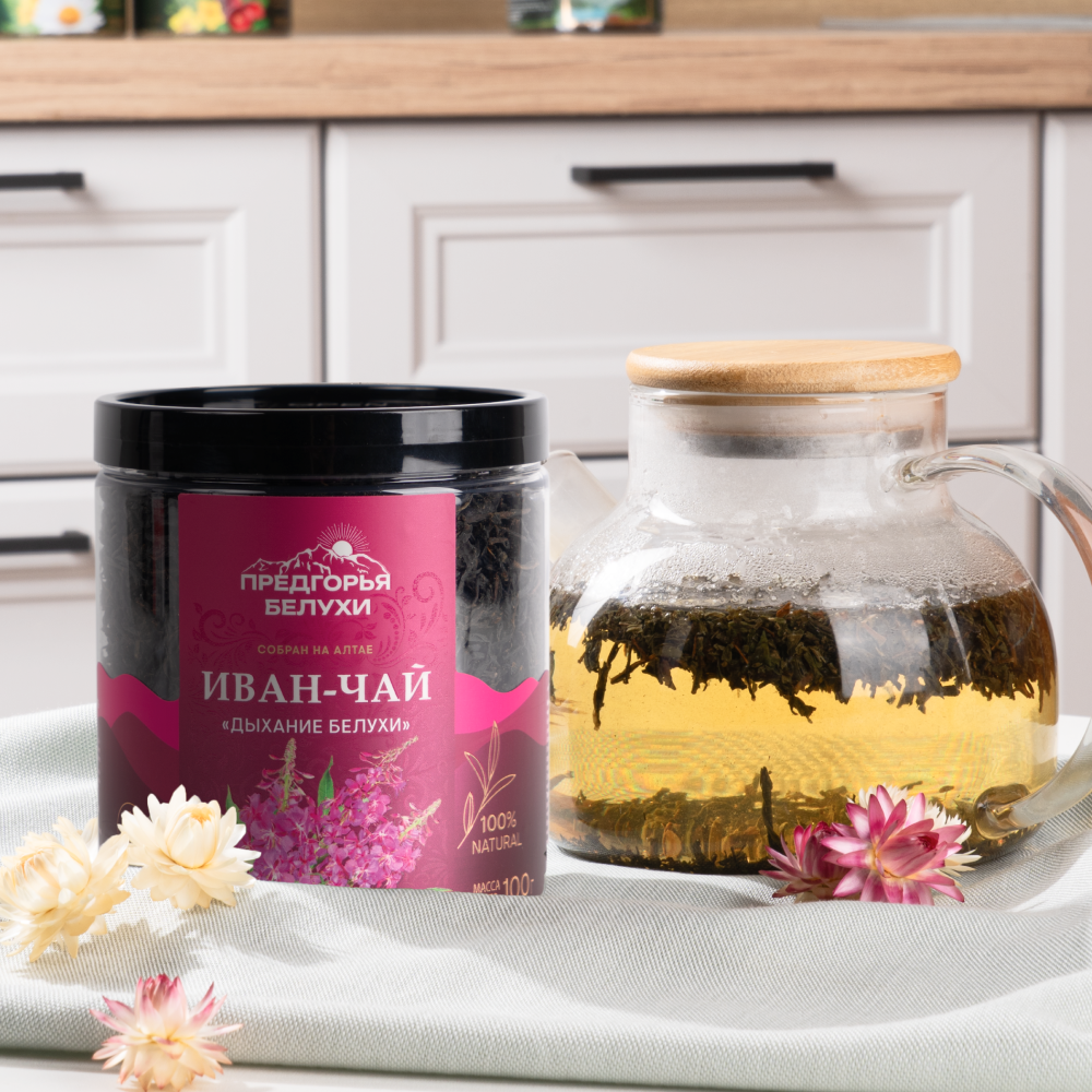 Напиток чайный Предгорья Белухи Иван чай ферментированный Дыхание Белухи 100 г - фото 6