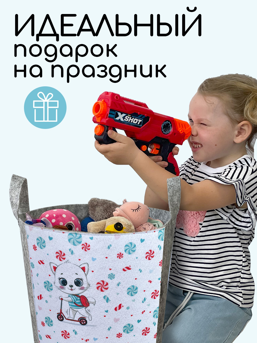 Корзина для игрушек из войлока Textile NN Кошечка - фото 6