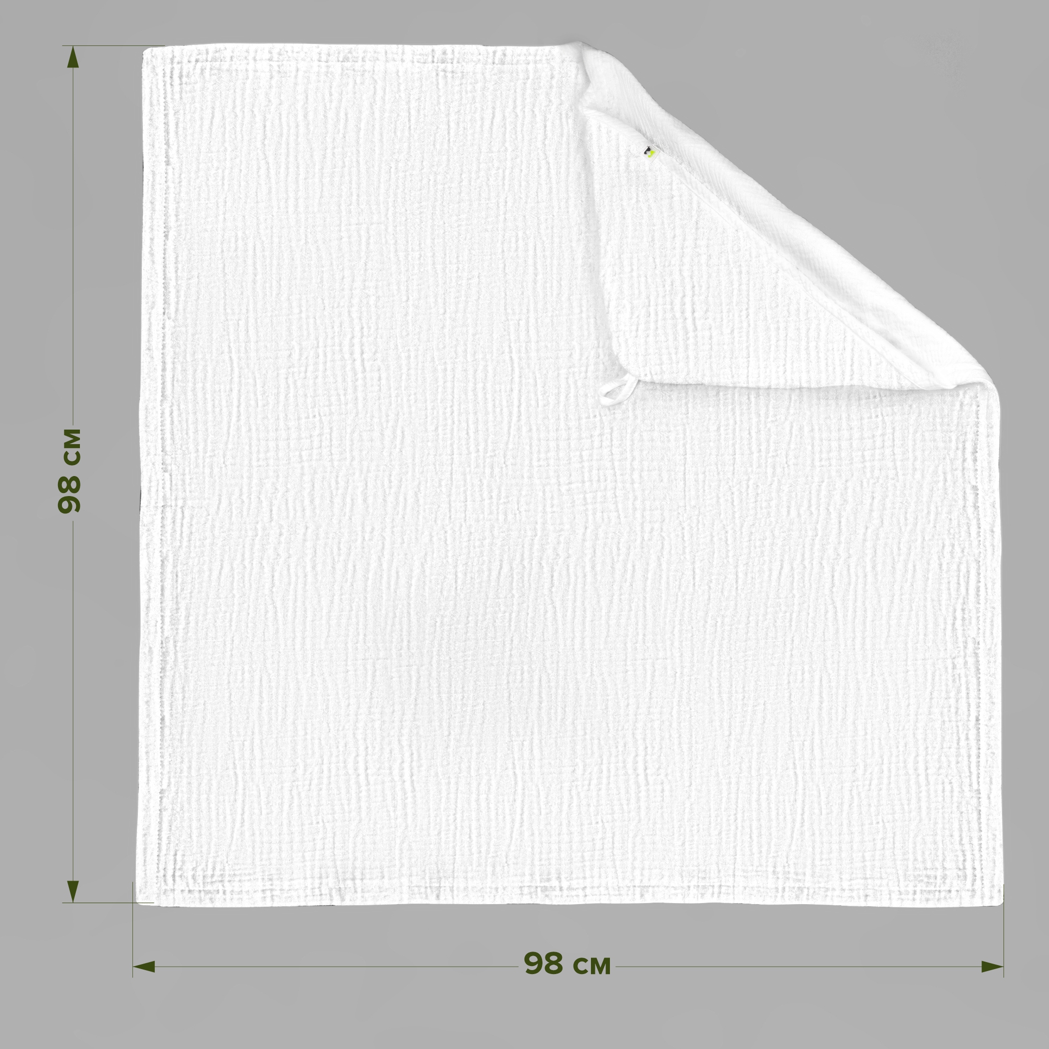 Полотенце уголок Фабрика Бамбук с капюшоном (уголком) 98 x 98 см - фото 3