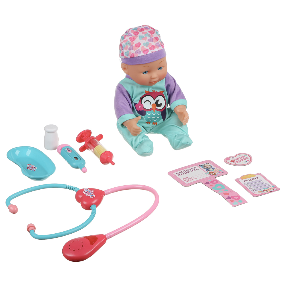 Кукла пупс Игроленд с набором доктора высота 30 см 436-168 - фото 3