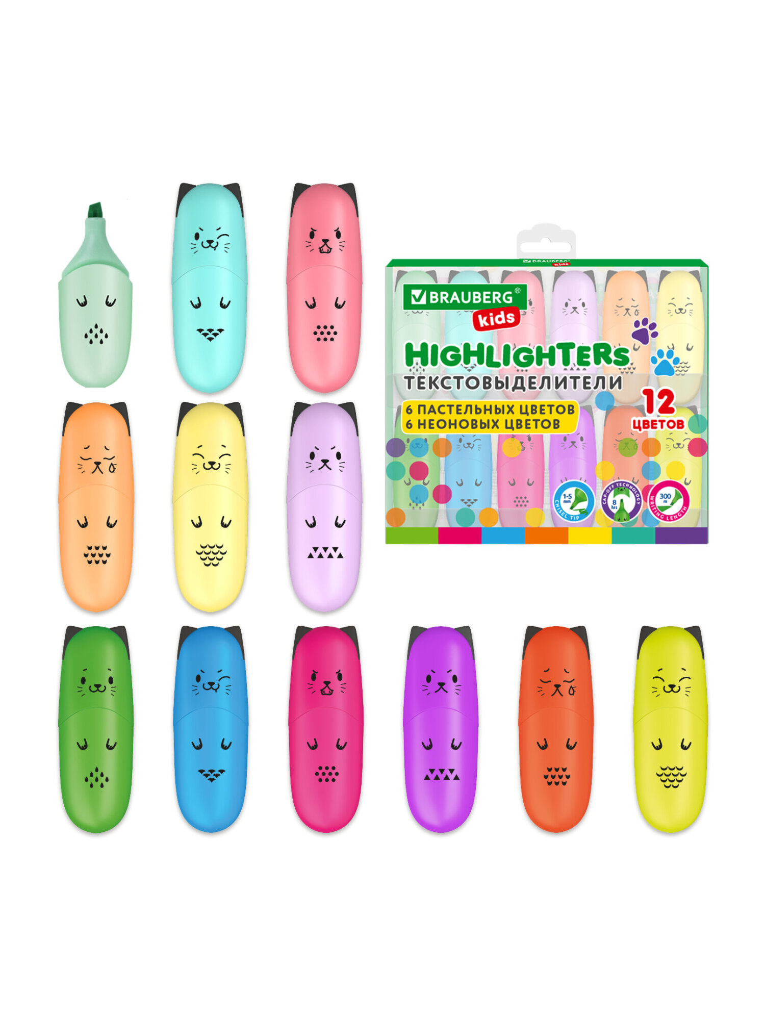 Текстовыделители Brauberg 12 шт. - фото 7