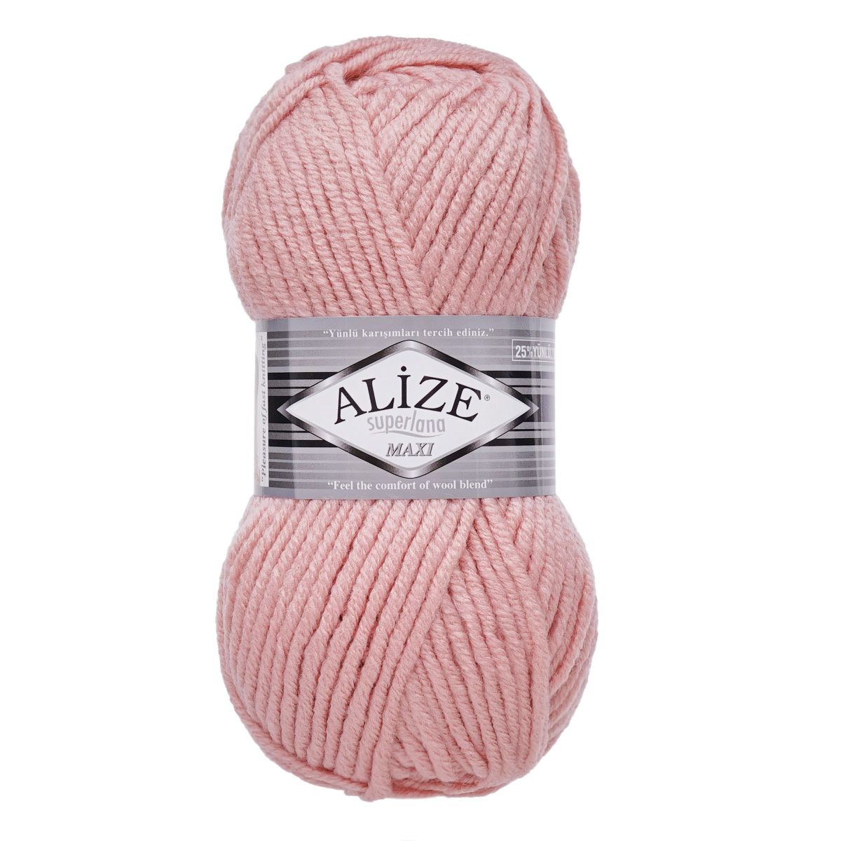 Пряжа Alize полушерстяная мягкая теплая Superlana maxi 100 гр 100 м 5 мотков 161 розовый - фото 6