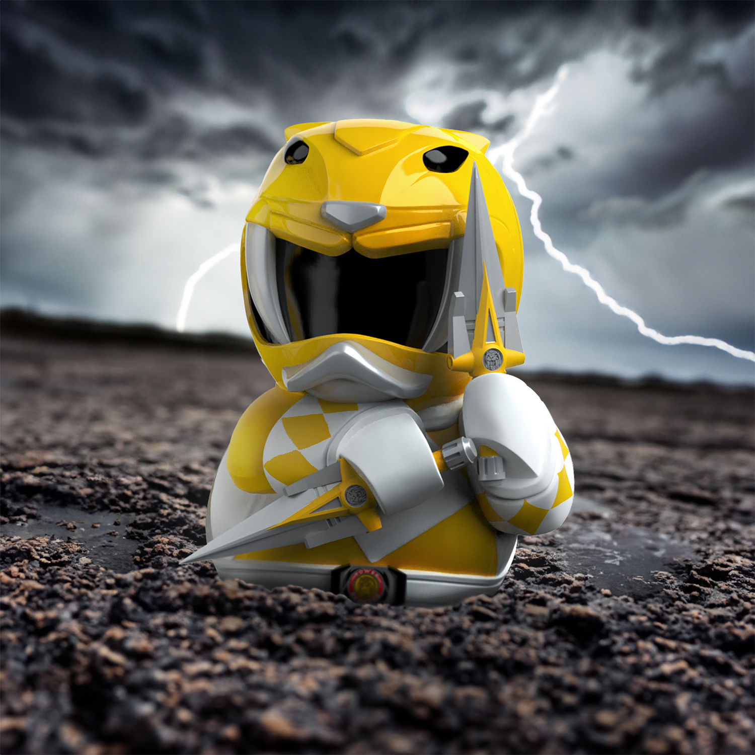 Фигурка Power Rangers Утка Tubbz Желтый рейнджер - фото 7